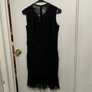 Bardot Black Lace Midi Dress